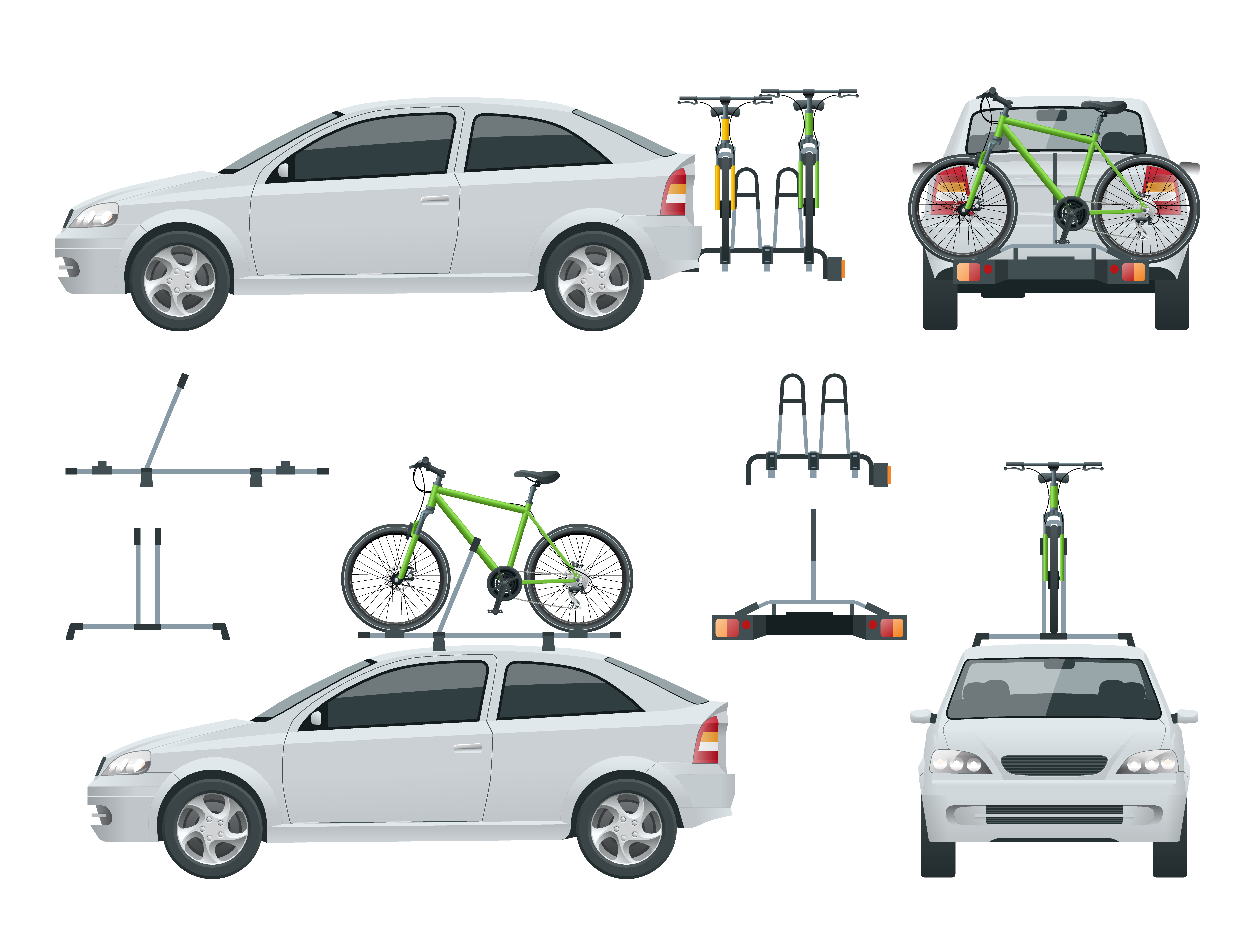 Portabiciclette o portabici per auto: Sul tetto o sulla parte